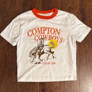 Bucking horse crop top size xs